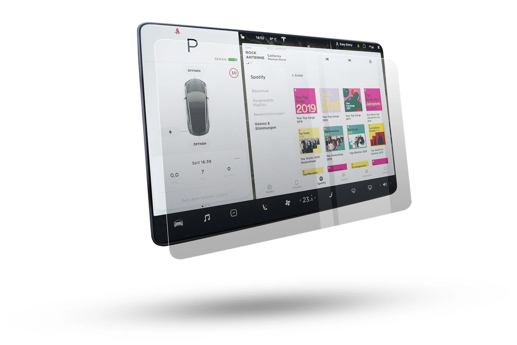 Verre de protection pour l'écran pour Tesla