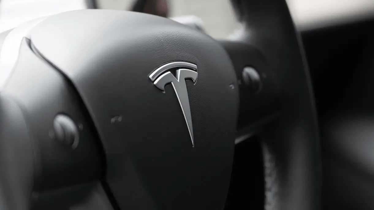 Logo Tesla noir mat