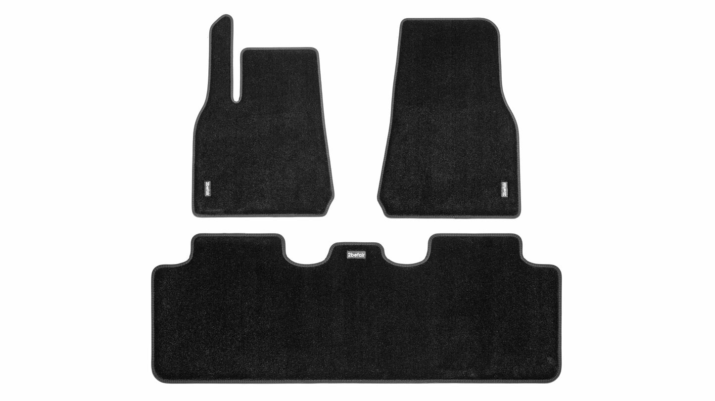 Kit de tapis en moquette avant et arrière pour Tesla Model Y